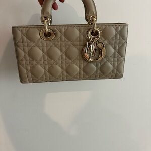 Christian Dior Quilted Beige Handbag